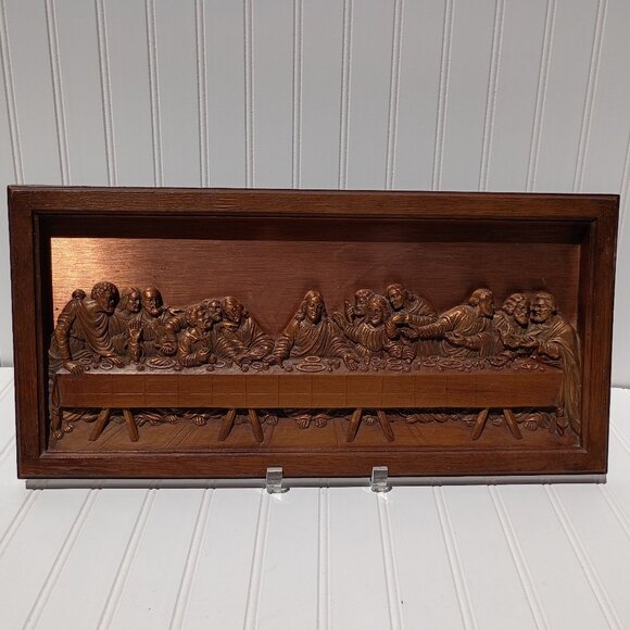 Coppercraft Guild DaVinci The Last Supper Copper Wall Plaque 3D Vintage Picture - Picture 1 of 11